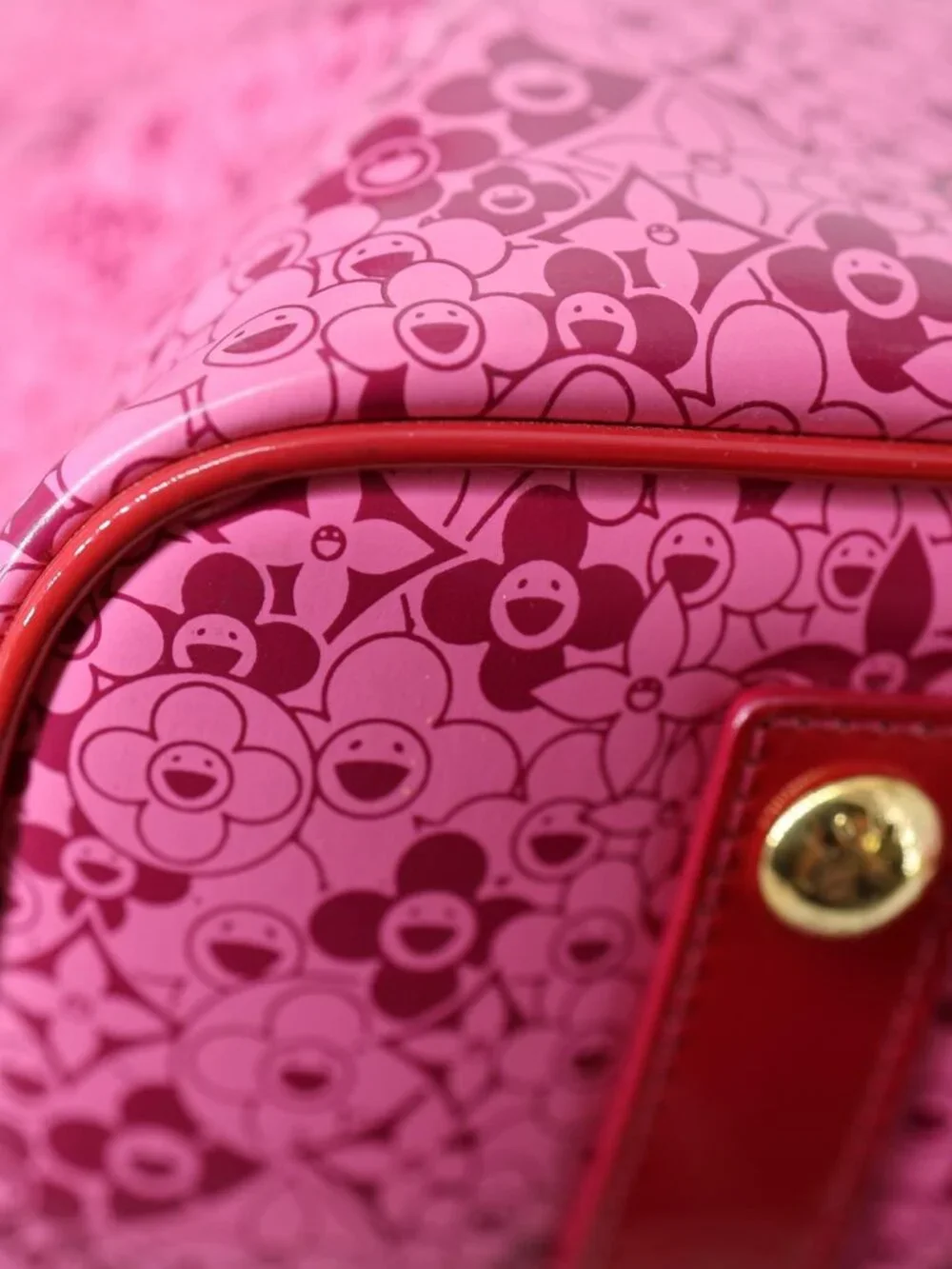 Louis Vuitton  Cosmic Blossom GM Shiny Leather Tote Bag Pink